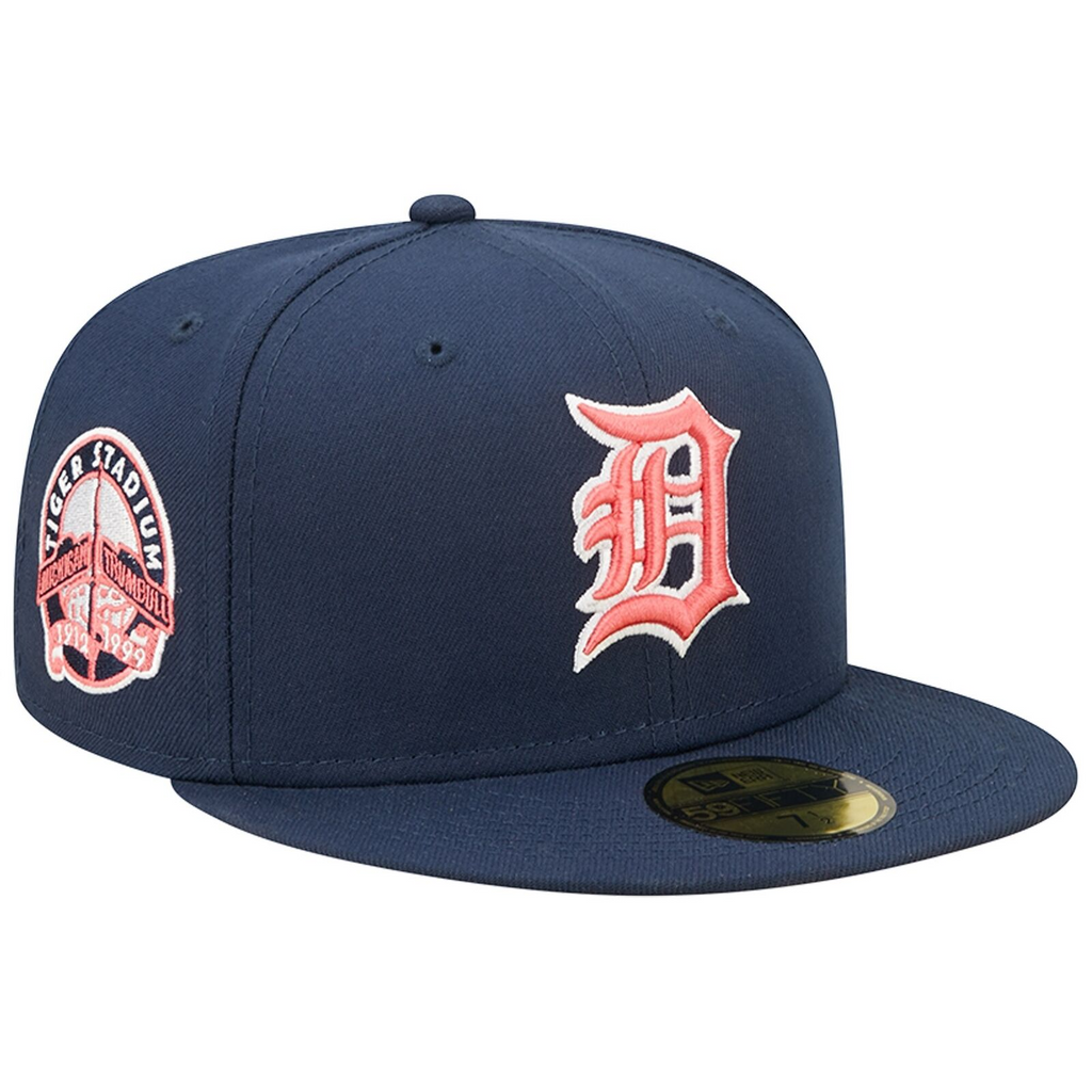 New Era Navy Detroit Tigers Cooperstown Collection Lava Undervisor 59FIFTY Fitted Hat