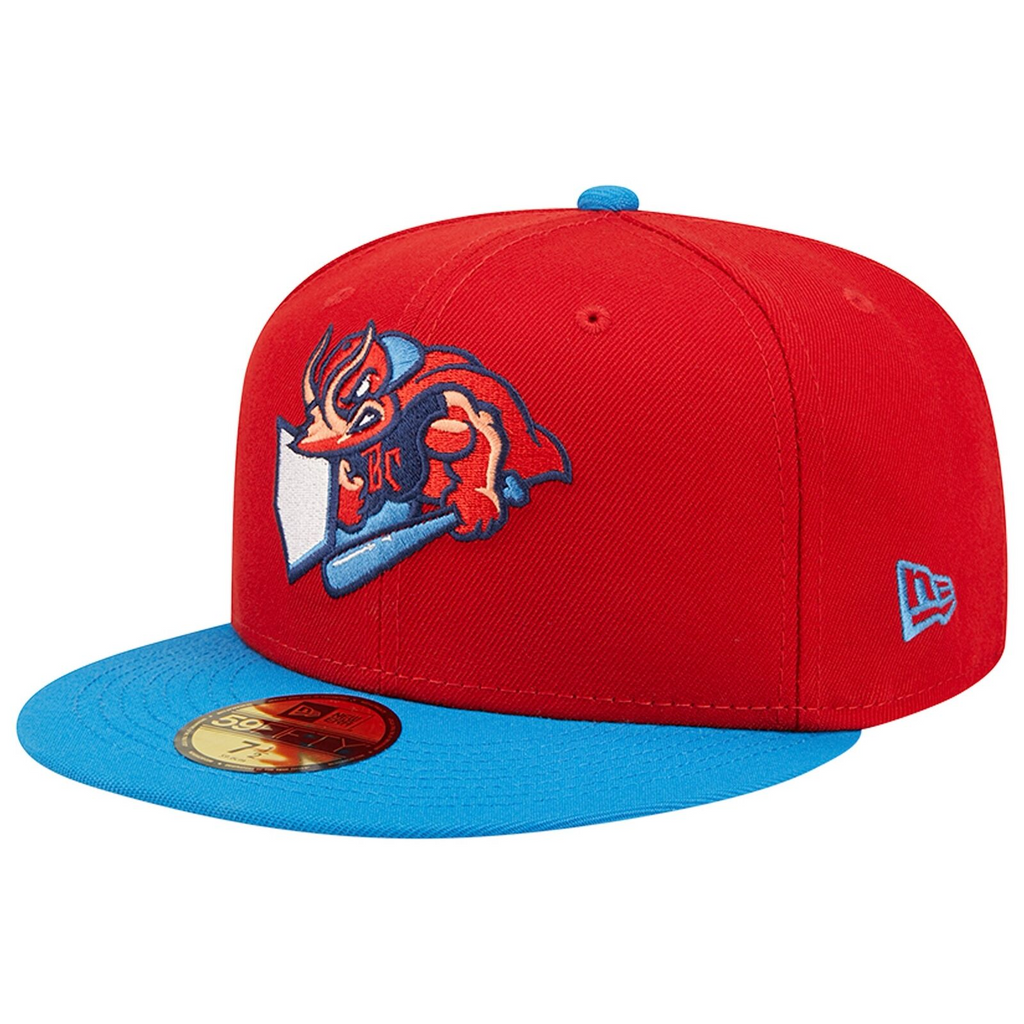 New Era Red/Blue Jacksonville Jumbo Shrimp Theme Night 59FIFTY Fitted Hat