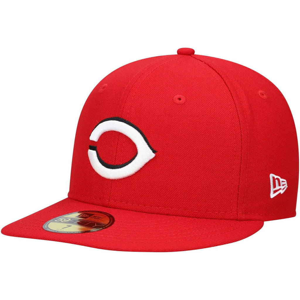 New Era Red Cincinnati Reds Upside Down Logo 59FIFTY Fitted Hat