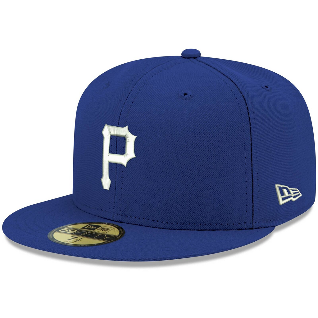 New Era Royal Pittsburgh Pirates Logo White 59FIFTY Fitted Hat