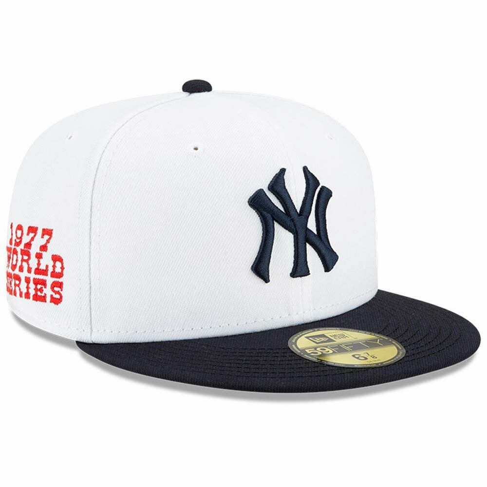 New Era New York Yankees White/Navy 1977 World Series TwoTone 59FIFTY