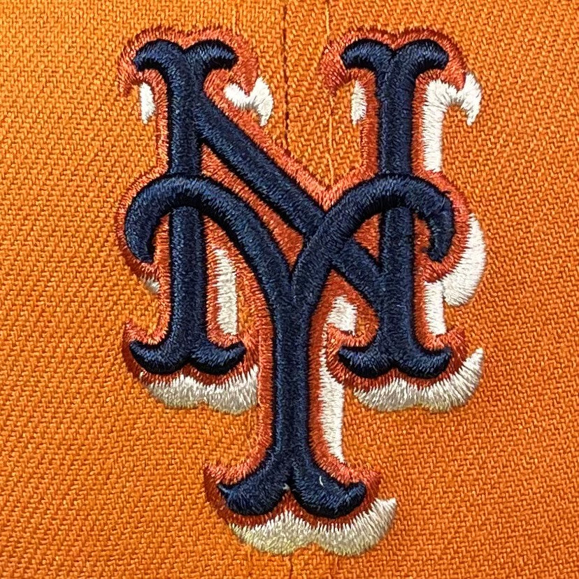 New Era New York Mets Burnt Orange/Navy Shea Stadium 59FIFTY Fitted Hat