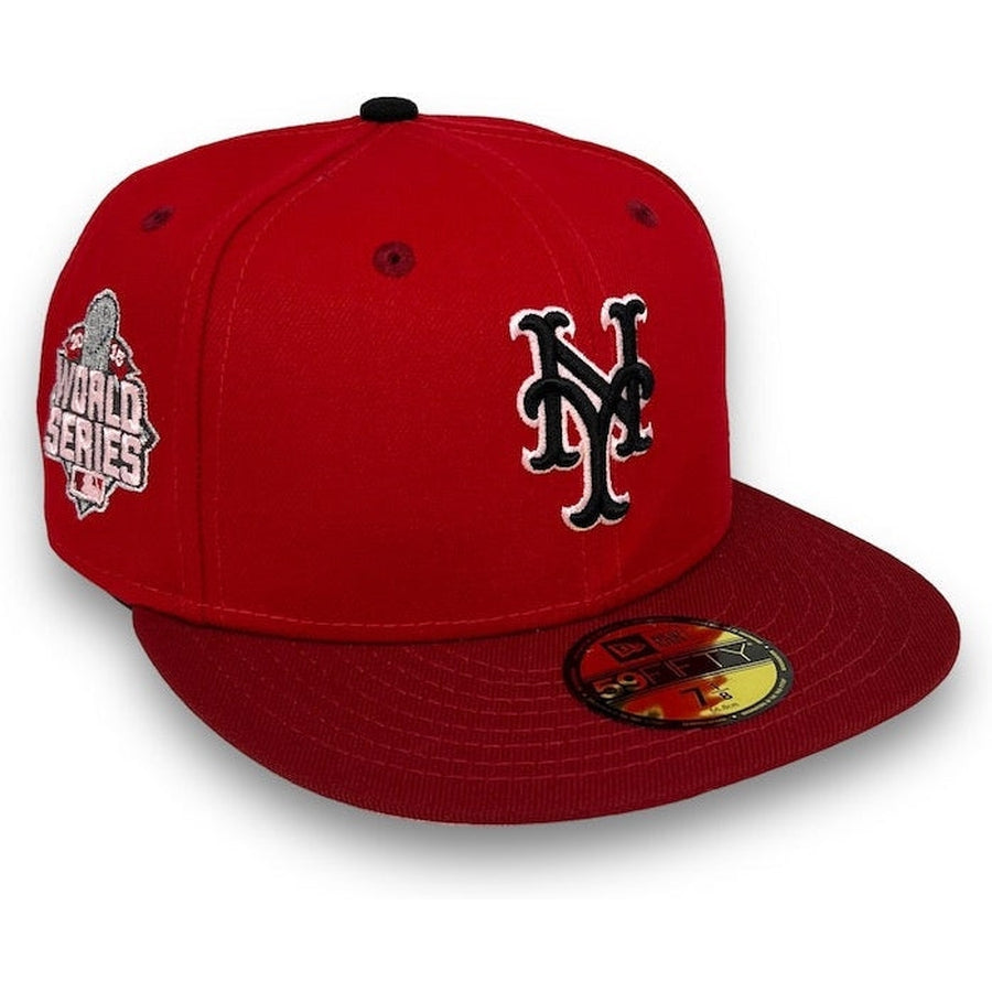 New Era New York Mets 2015 World Series Red/Cardinal Pink UV 59FIFTY Fitted Hat