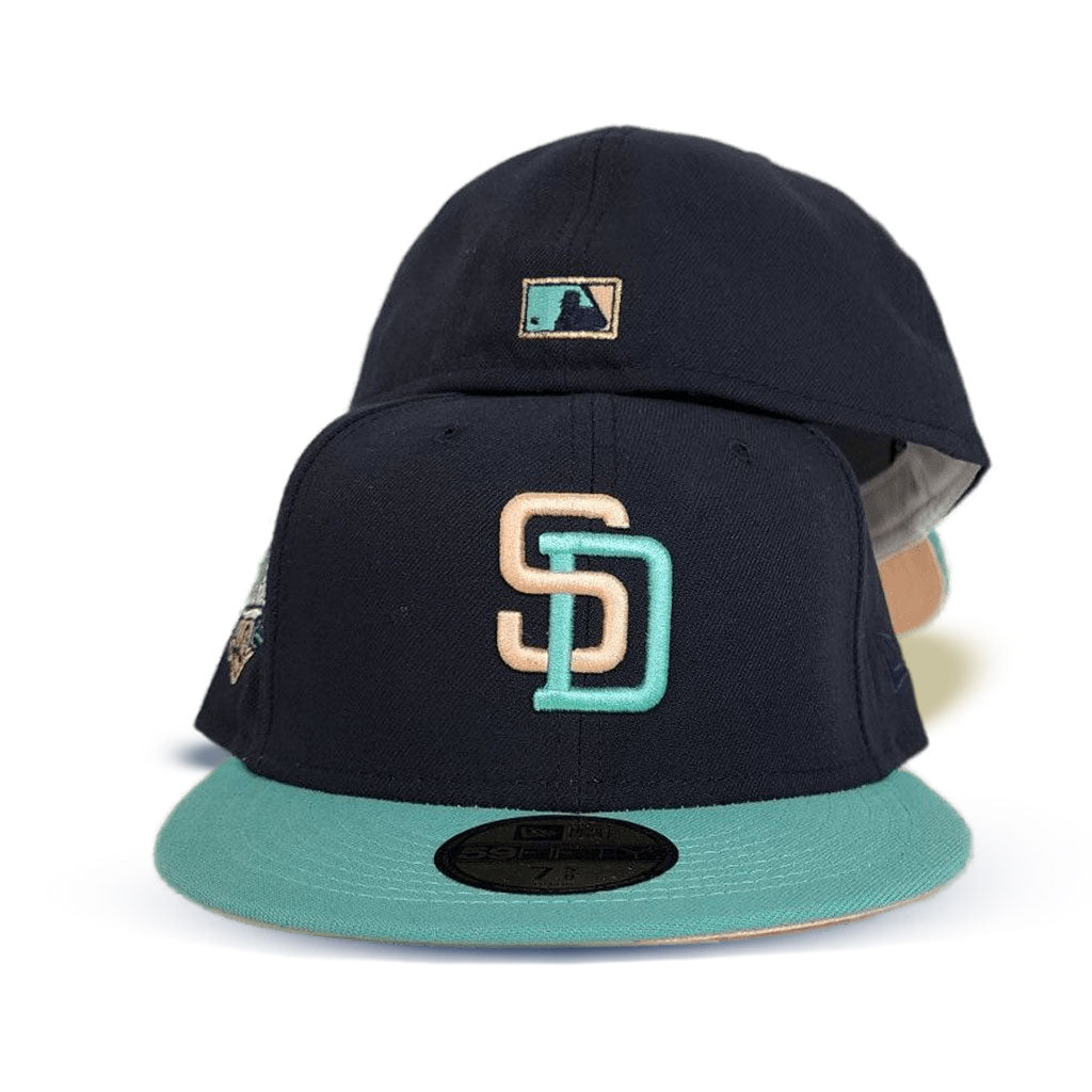 New Era San Diego Padres Navy/Mint 40th Anniversary Side Patch New Era 59FIFTY Fitted Hat