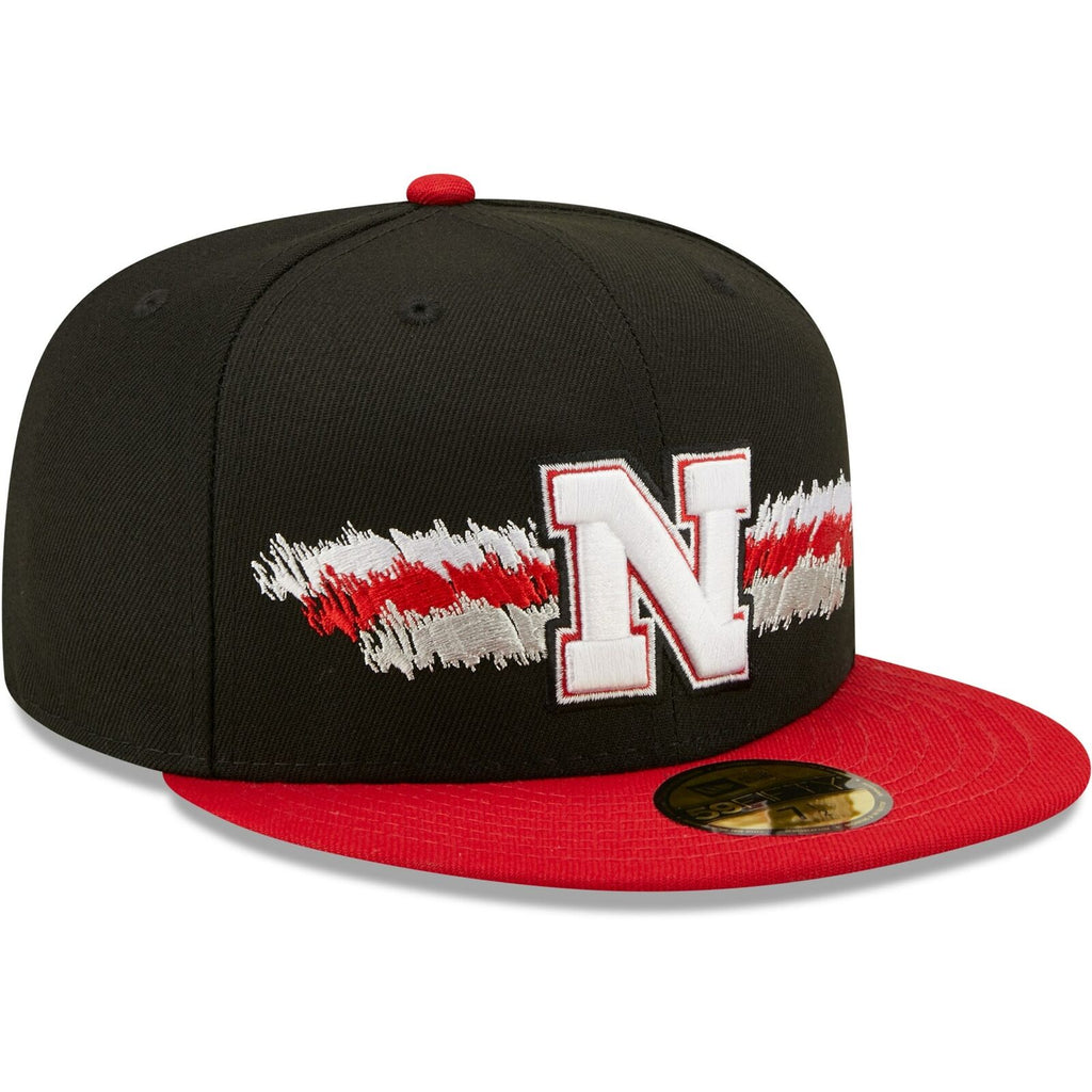 New Era Nebraska Huskers Black Scribble 59FIFTY Fitted Hat