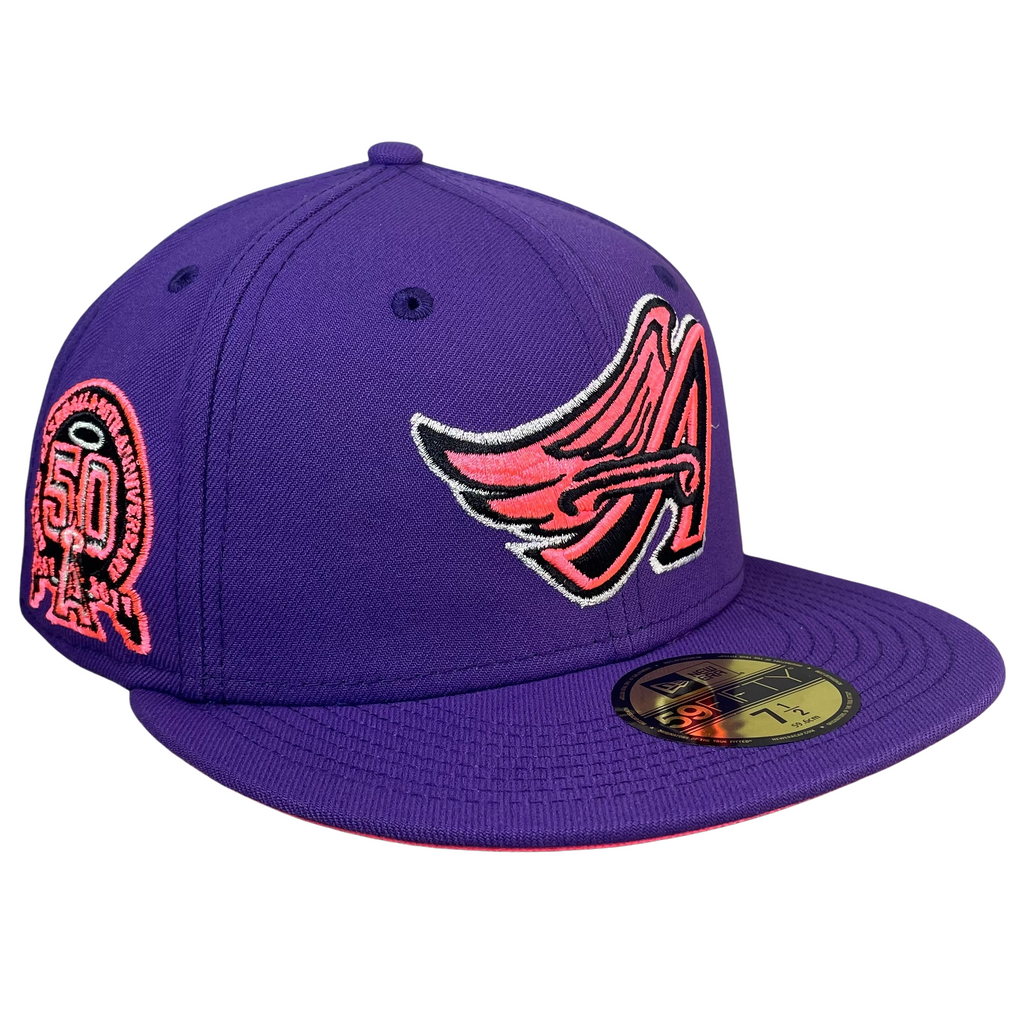 New Era Los Angeles Angels Purple/Pink 50th Anniversary 59FIFTY Fitted Hat