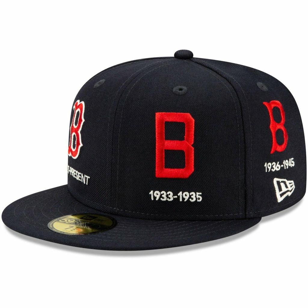New Era Boston Red Sox Navy/Red Cooperstown 59FIFTY Fitted Hat