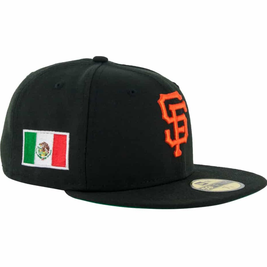 New Era San Francisco Giants Black Flag of Mexico Patch 59FIFTY Fitted Hat