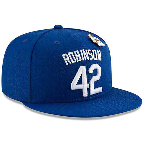 New Era Brooklyn Dodgers Royal Blue Jackie Robinson Jr. #42 59FIFTY Fitted Hat