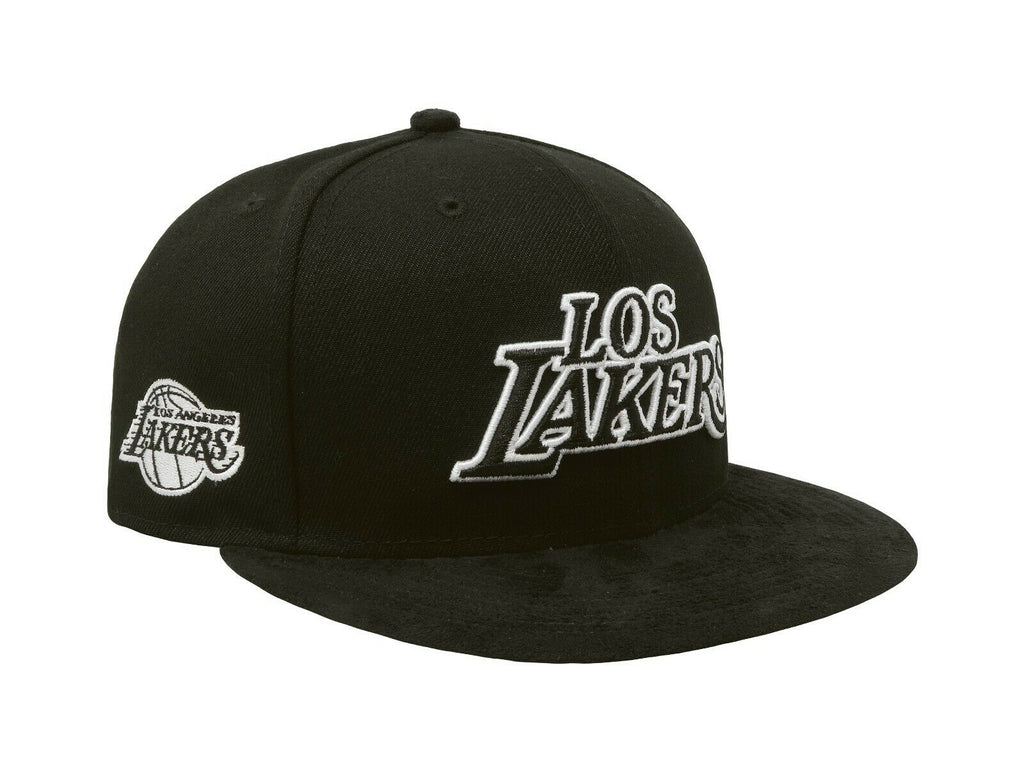 New Era Los Angeles Lakers Black Suede 59FIFTY Fitted Hat