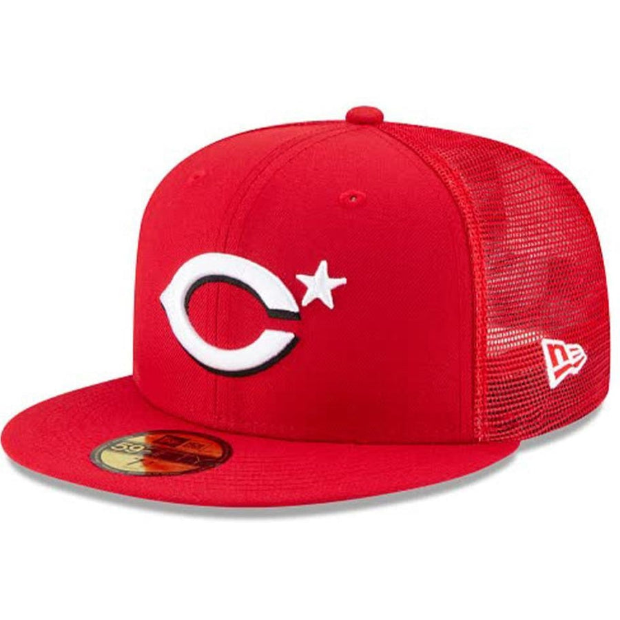 New Era Cincinnati Reds Mesh Back Red Palm Tree Undervisor 59FIFTY Fitted Hat
