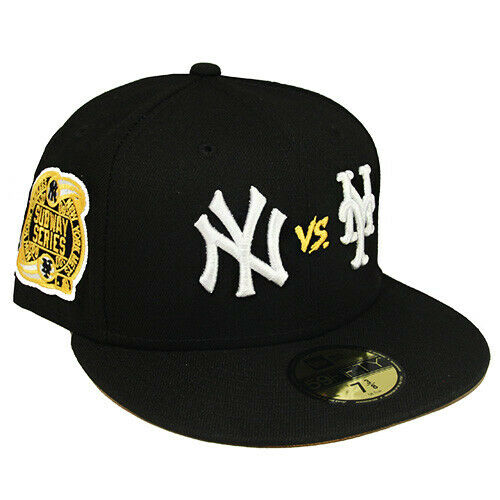 New Era New York Yankees X New York Mets Black/Yellow 2000 Subway Series 59FIFTY Fitted Hat