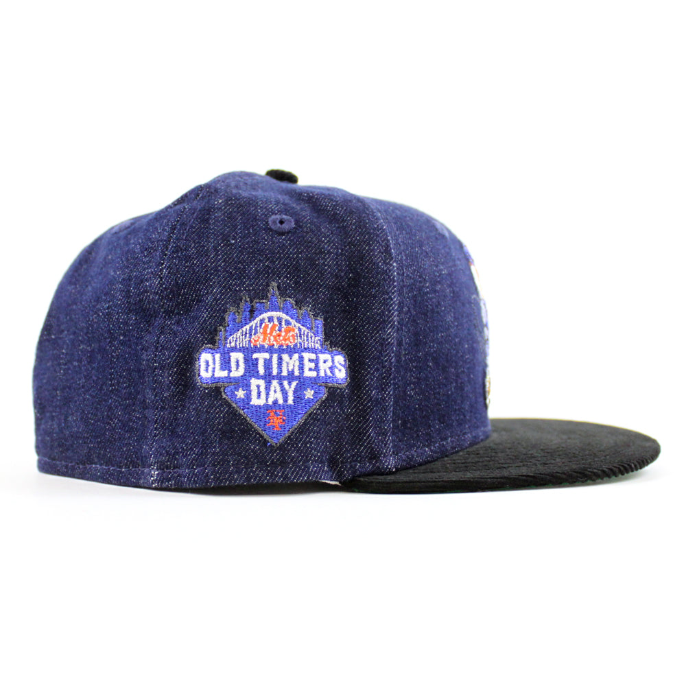 New Era New York Mets Old Timers Day Denim/Black Corduroy 59FIFTY Fitted Hat
