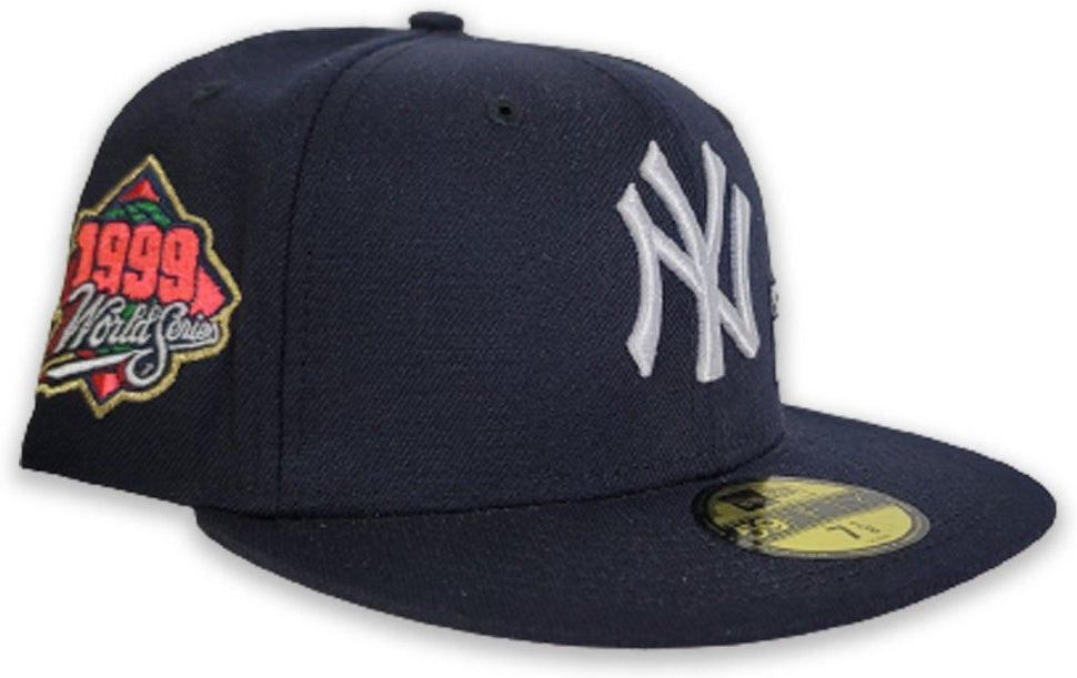 New Era New York Yankees Navy Dice 1999 World Series Pink Undervisor 59FIFTY Fitted Hat