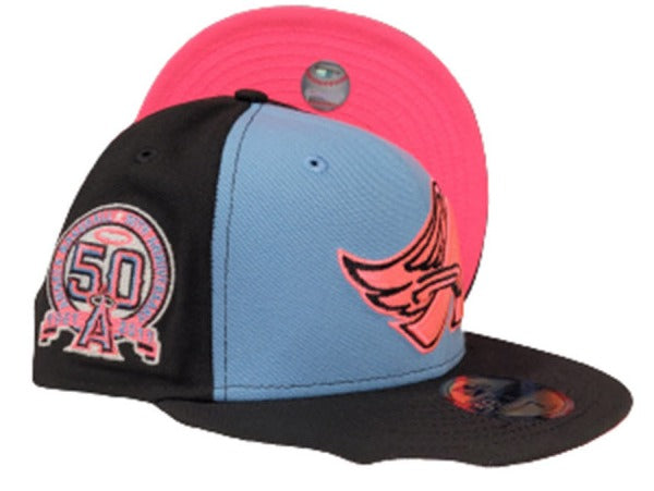 New Era Anaheim Angels Gender Reveal 50th Anniversary Pink UV 59FIFTY Fitted Hat