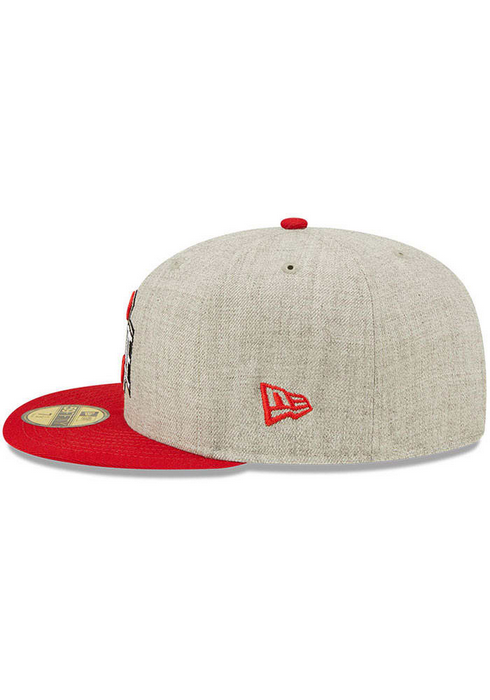 New Era Ohio State Buckeyes Grey Heather Patch 59FIFTY Fitted Hat