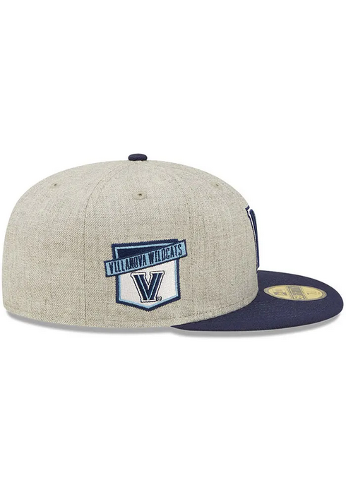 New Era Villanova Wildcats Grey Heather Patch 59FIFTY Fitted Hat