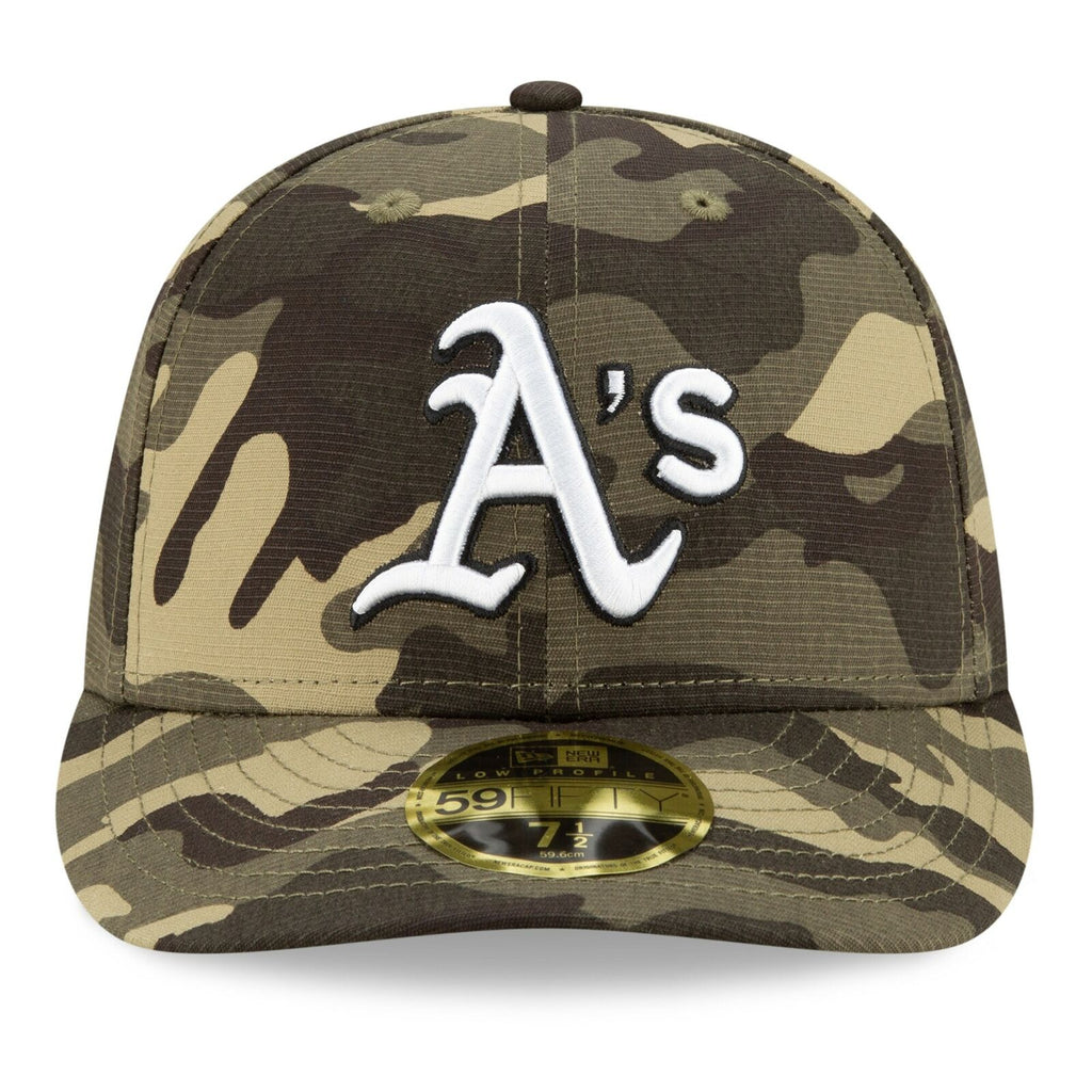 New Era Oakland Athletics 2021 Camo Armed Forces Day On-Field Low Profile 59FIFTY Fitted Hat