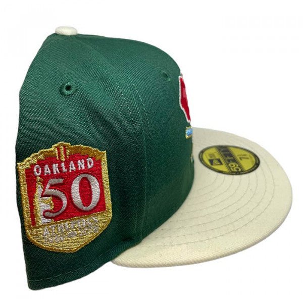 New Era Oakland Athletics Green "TJ Recess" 50th Anniversary 59FIFTY Fitted Hat