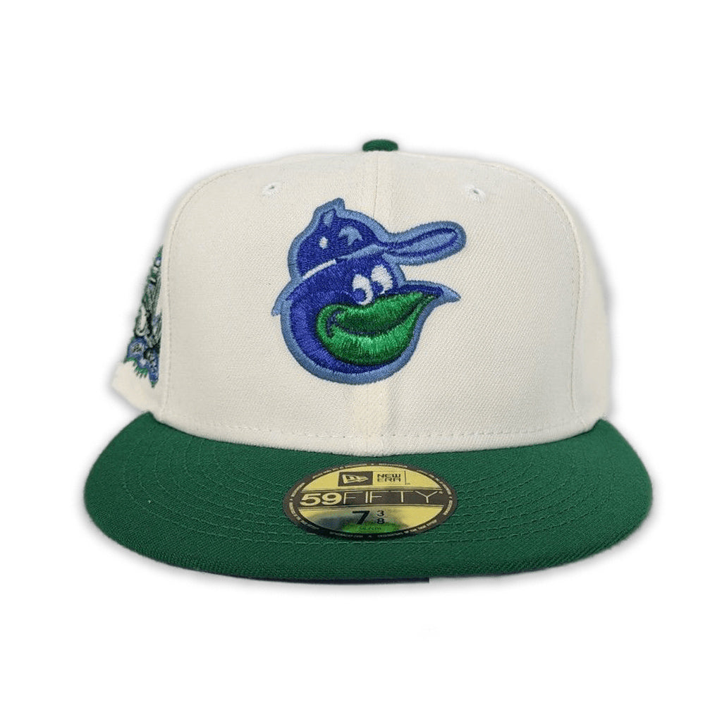 New Era Baltimore Orioles Off-White/Green/Royal Blue 50th Anniversary 59FIFTY Fitted Hat