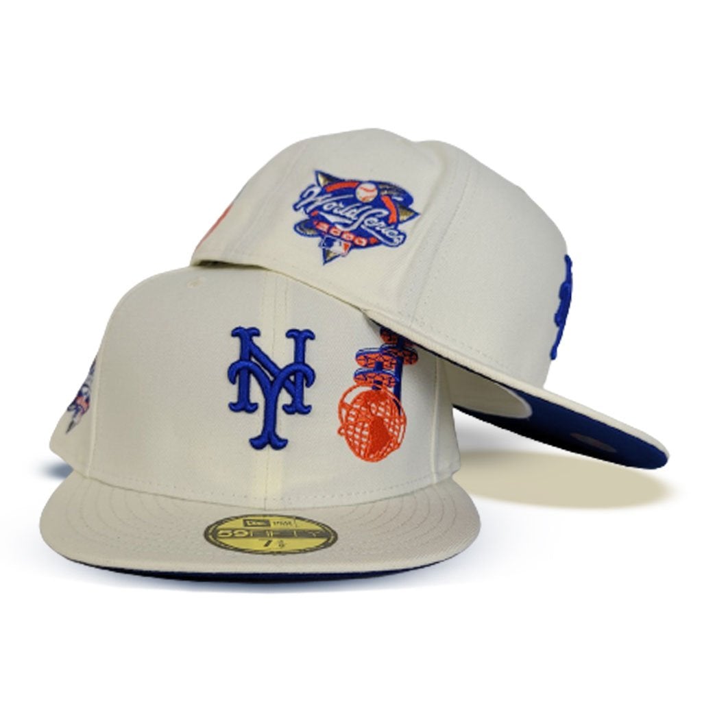 New Era New York Mets Off-White/Royal Blue 2000 World Series 59FIFTY Fitted Hat