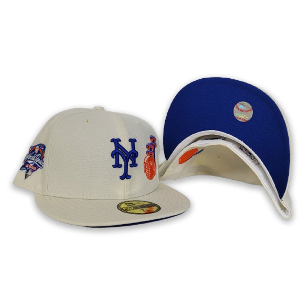 New Era New York Mets Off-White/Royal Blue 2000 World Series 59FIFTY Fitted Hat