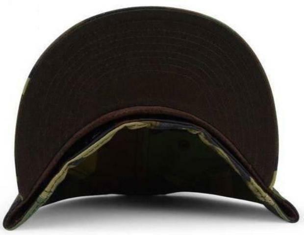 New Era Los Angeles Angels Brown Leather Logo Camouflage 59FIFTY Fitted Hat