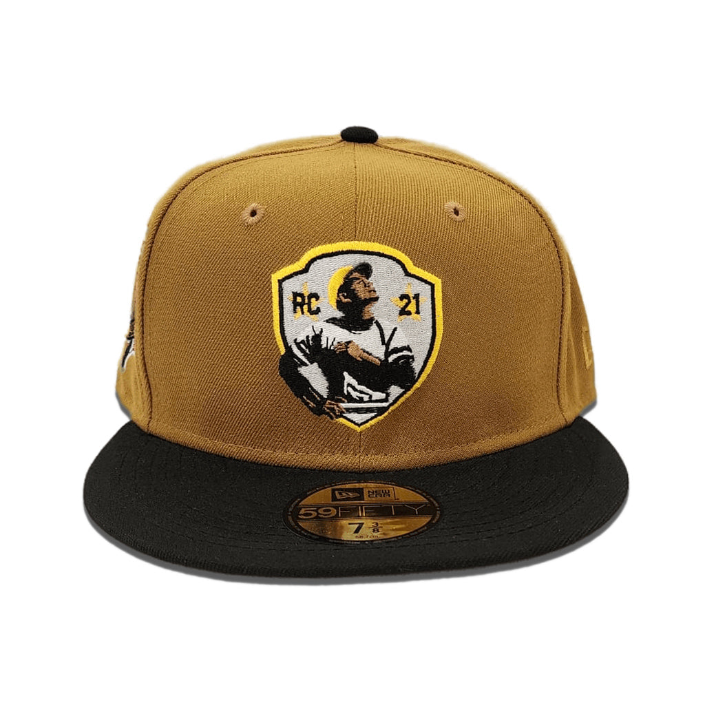 New Era Roberto Clemente #21 Side Patch Old Gold/Black 59FIFTY Fitted Hat