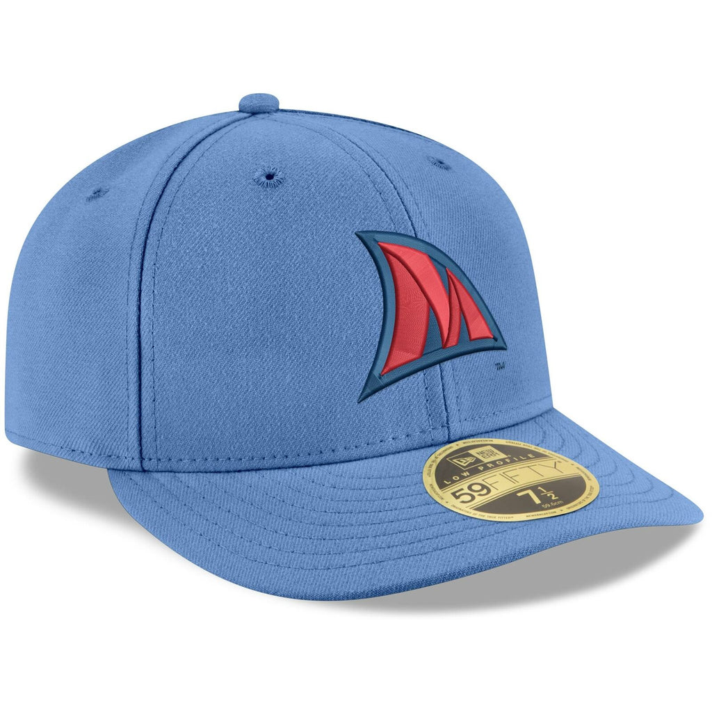 New Era Ole Miss Rebels Light Blue Basic Low Profile 59FIFTY Fitted Hat