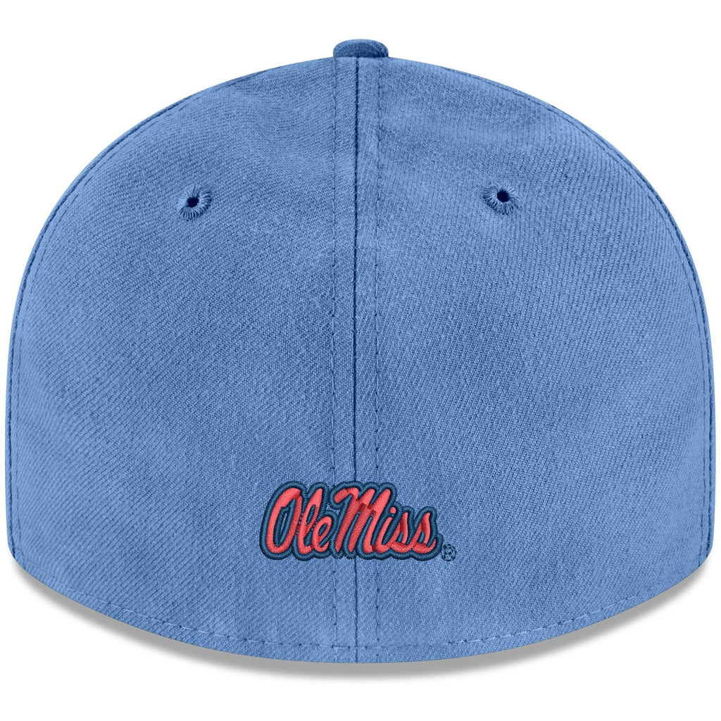 New Era Ole Miss Rebels Light Blue Basic Low Profile 59FIFTY Fitted Hat