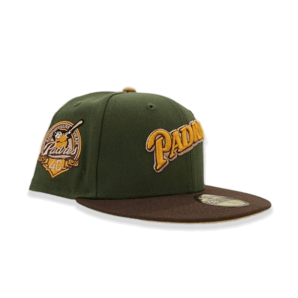 New Era San Diego Padres Olive/Brown 40th Anniversary 59FIFTY Fitted Hat