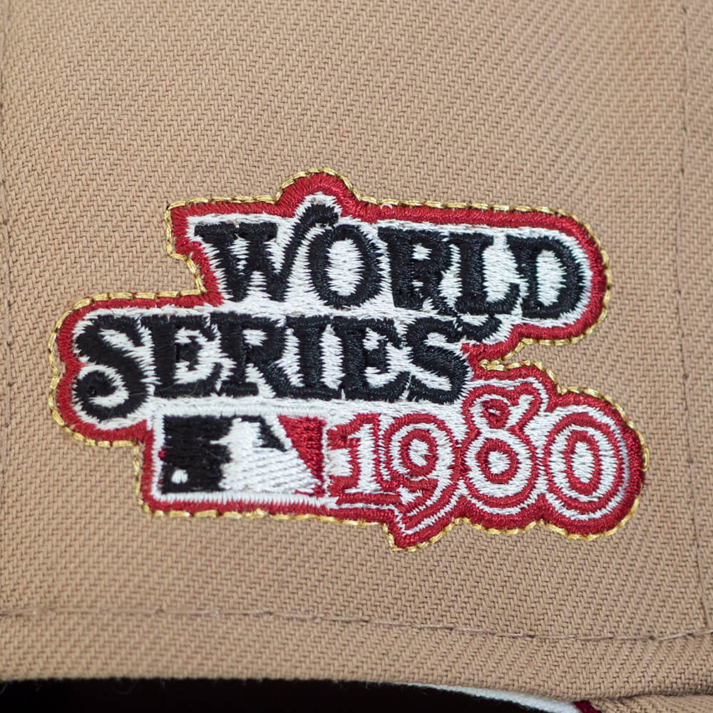 New Era x FAM Philadelphia Phillies Camel 1980 World Series Cardinal Undervisor 59FIFTY Fitted Hat