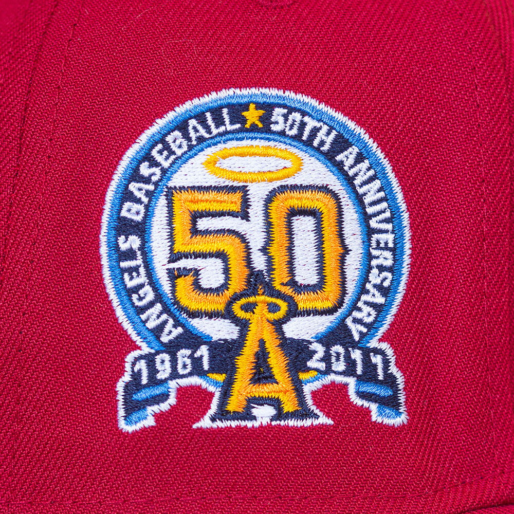 New Era Los Angeles Angels Pinot Red 50th Anniversary 59FIFTY Fitted Hat