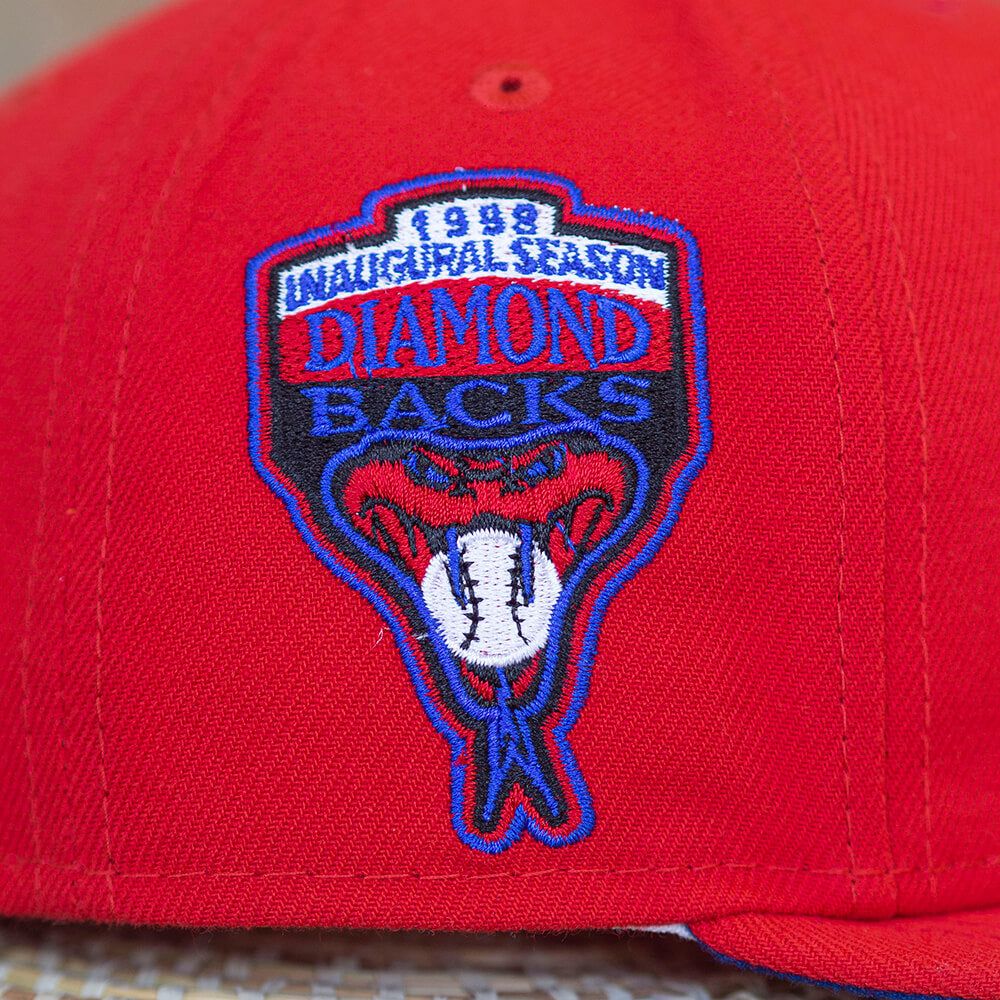 New Era Arizona Diamondbacks Scarlet Red/Blue 1998 Inaugural Season 59FIFTY Fitted Hat