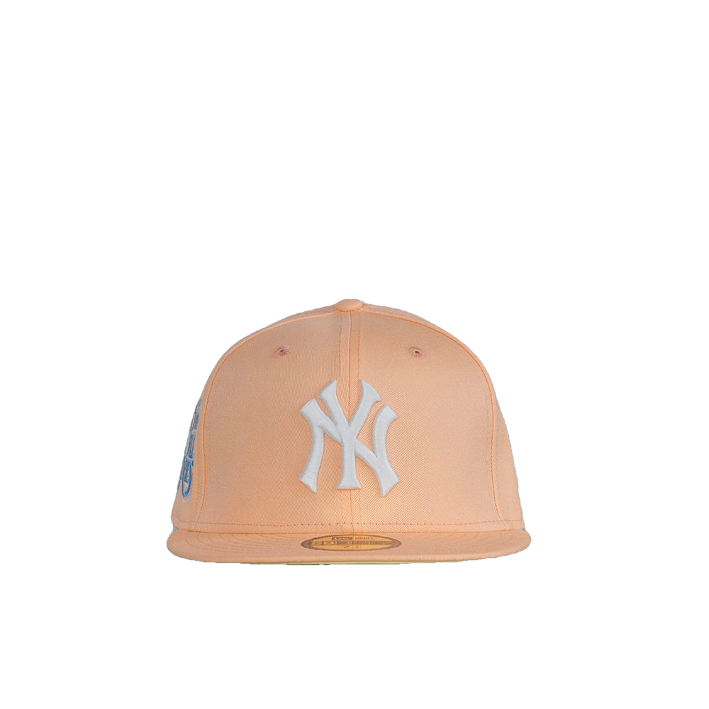 New Era New York Yankees Peach 1985 World Series Soft Yellow Undervisor 59FIFTY Fitted Cap