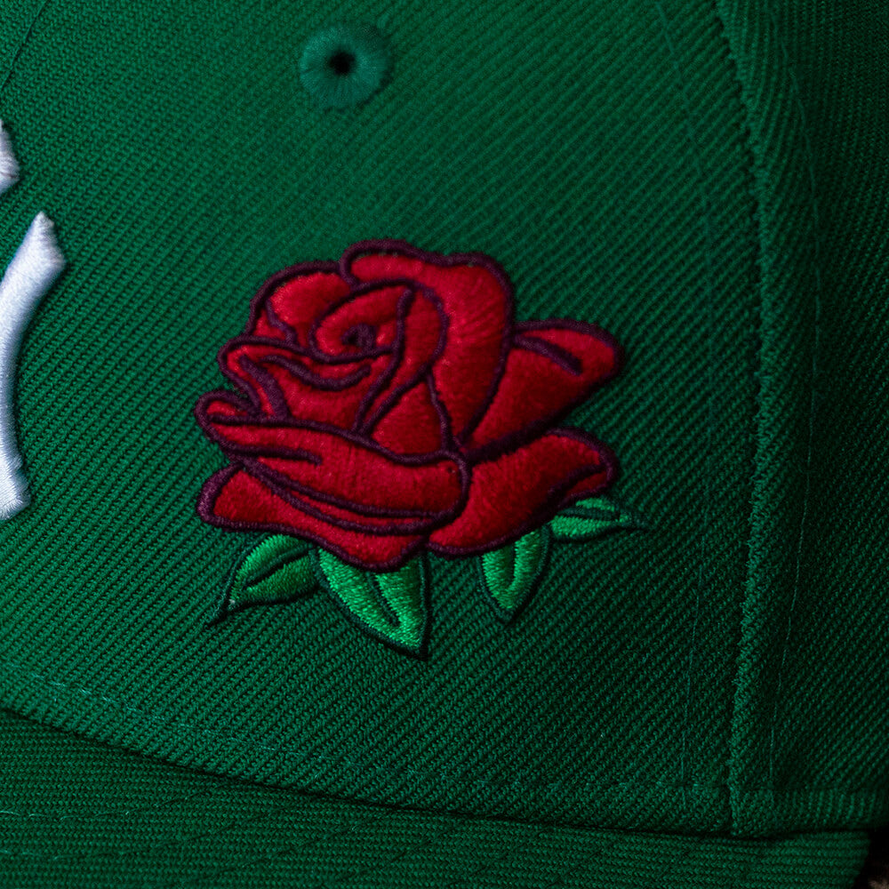 New Era x FAM New York Yankees Green Red Rose 27x Champions 59FIFTY Fitted Hat