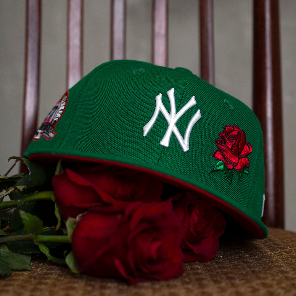 New Era x FAM New York Yankees Green Red Rose 27x Champions 59FIFTY Fitted Hat