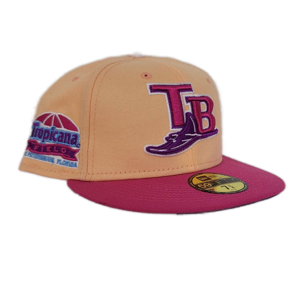 New Era Tampa Bay Rays Peach Fusion Pink Tropicana Field 59FIFTY Fitted Hat