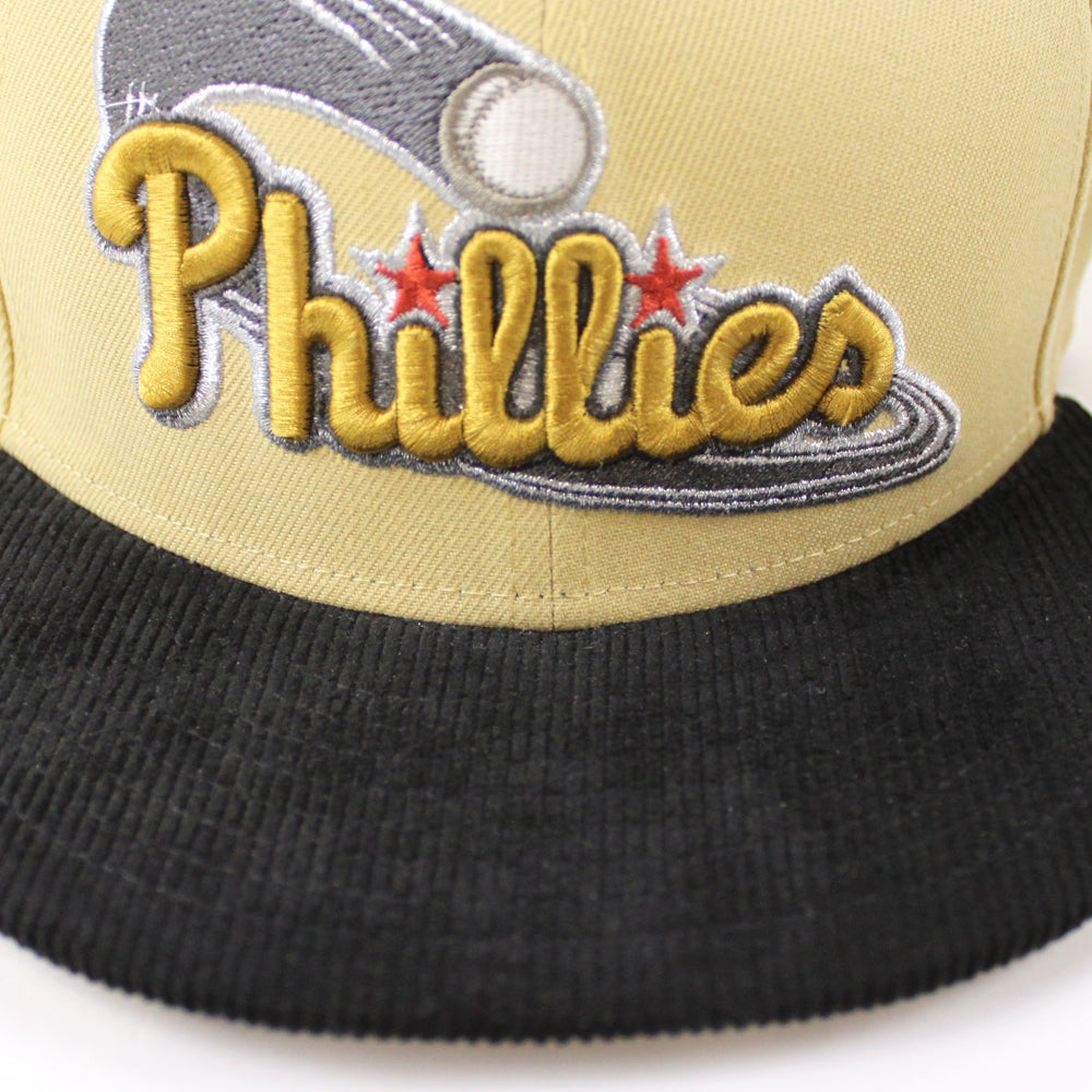 New Era Philadelphia Phillies 1996 All-Star Game Vegas Gold/Black Corduroy 59FIFTY Fitted Hat