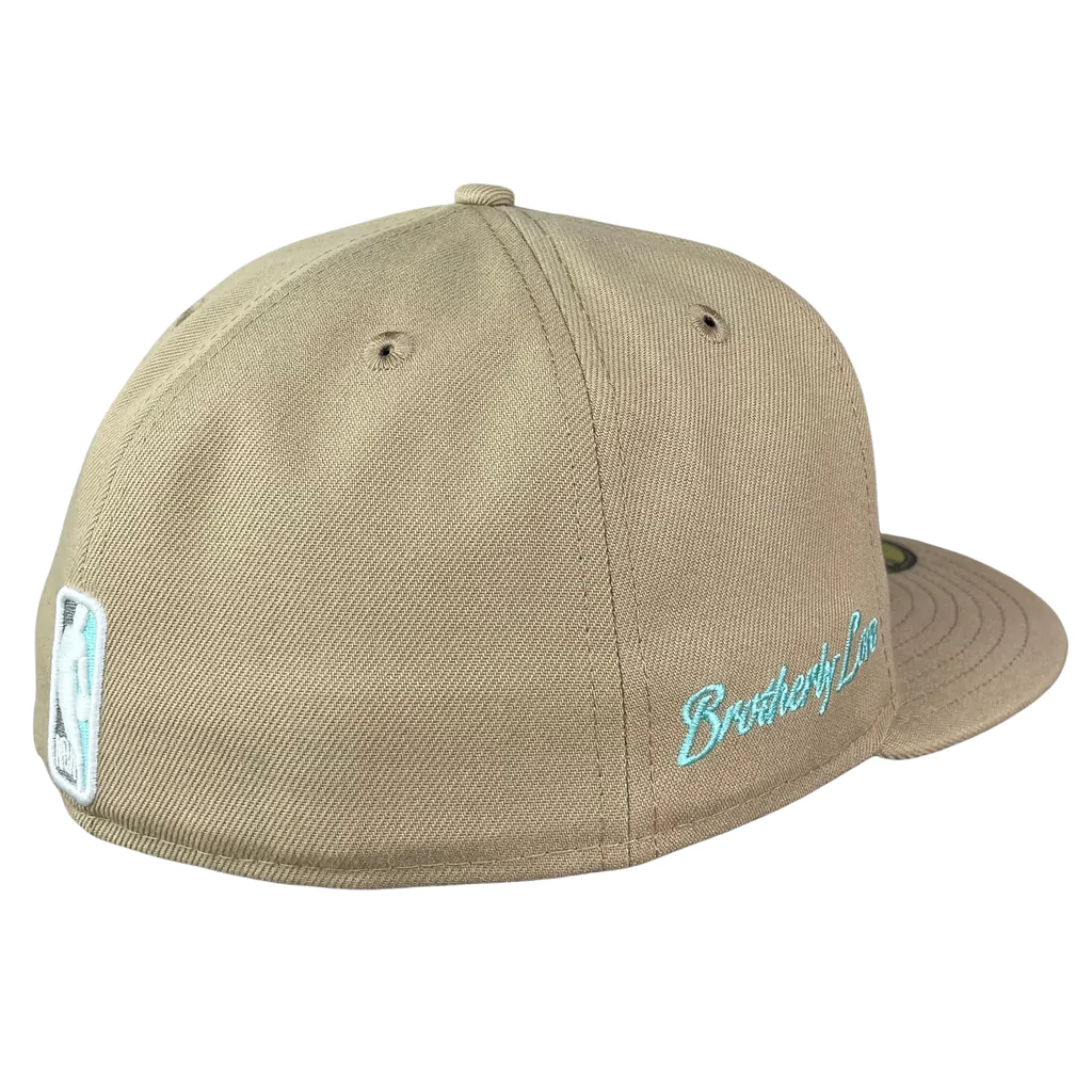 New Era Philadelphia 76ers Camel Tan/Storm Gray "Art Museum" Brotherly Love 59FIFTY Fitted Hat