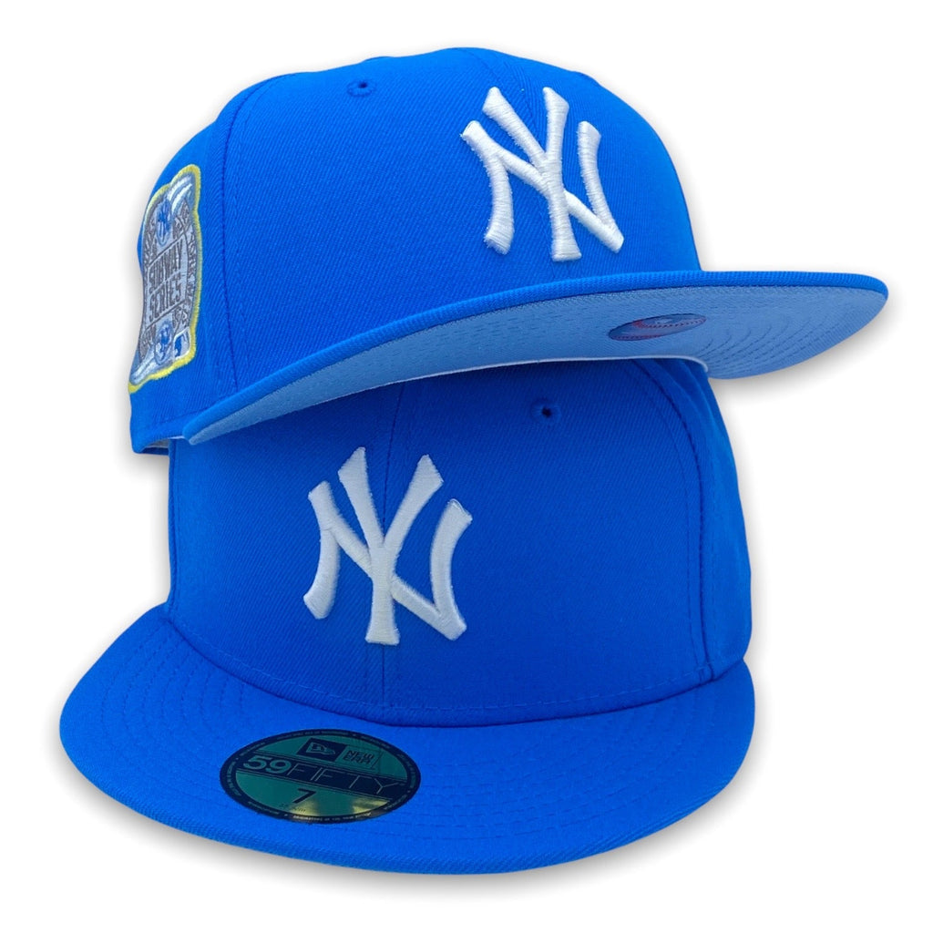 New Era Frozen Blue New York Yankees Baby Blue Bottom 59FIFTY Fitted Hat