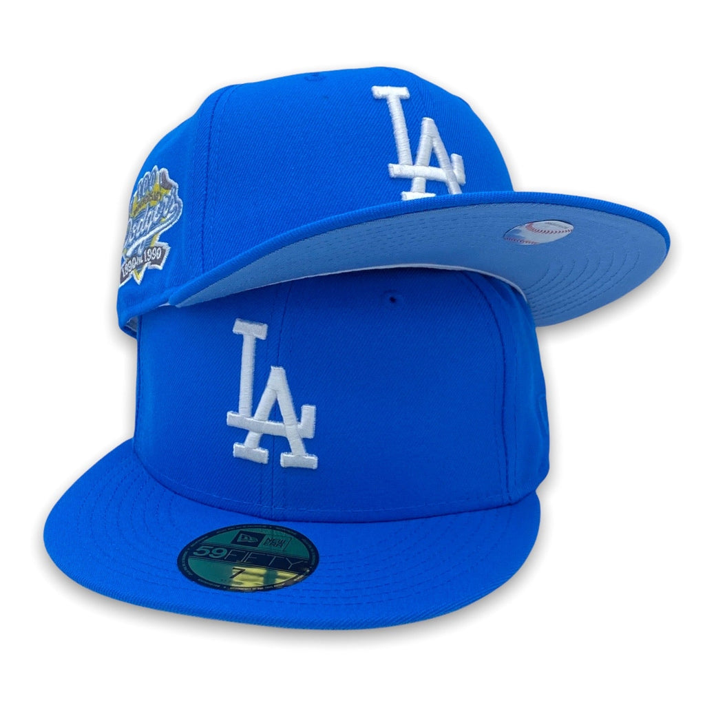 New Era Frozen Blue Los Angeles Dodgers Baby Blue Bottom 59FIFTY Fitted Hat