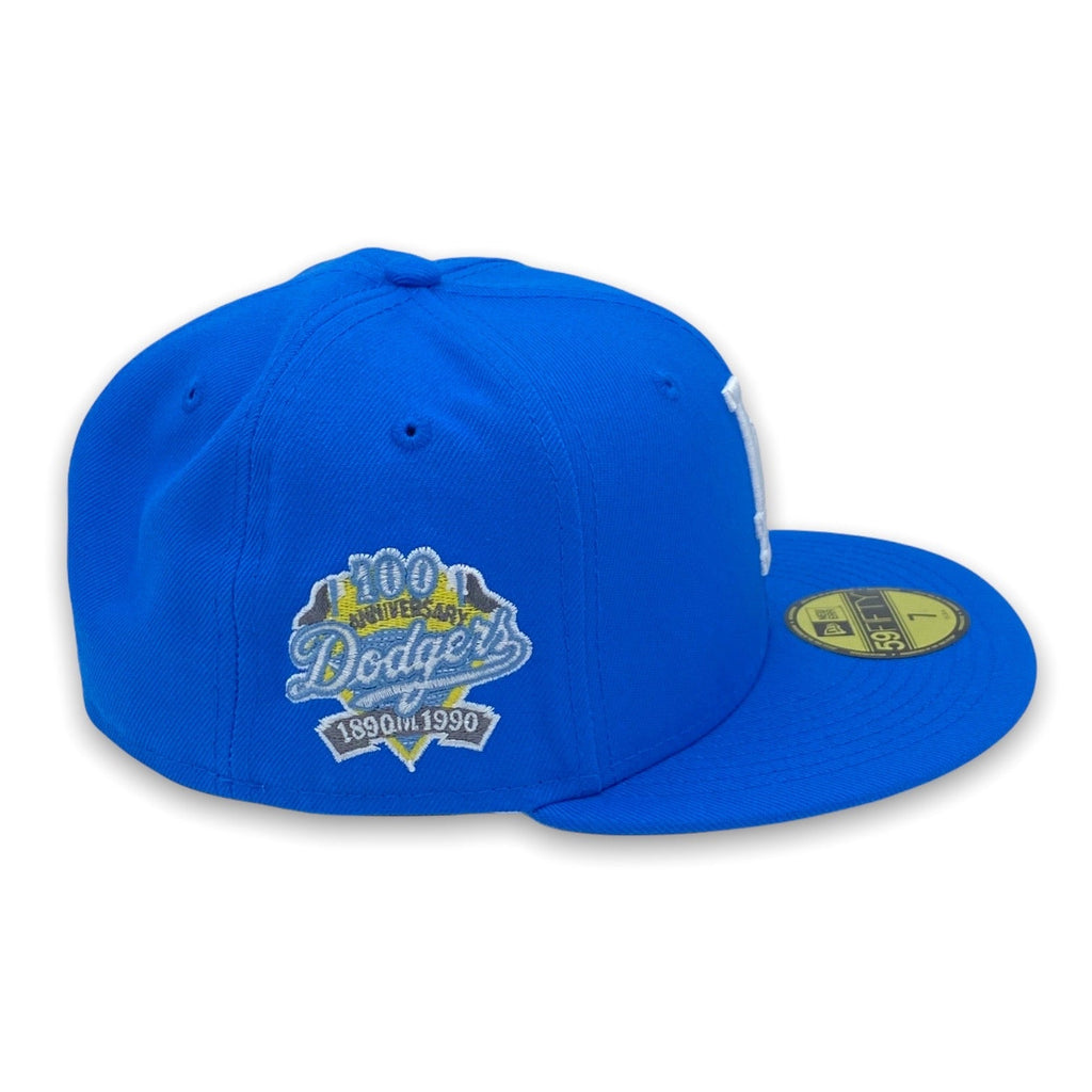New Era Frozen Blue Los Angeles Dodgers Baby Blue Bottom 59FIFTY Fitted Hat
