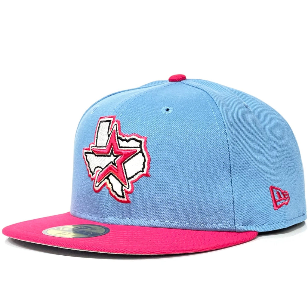 New Era Houston Astros Mexican Flag Baby Blue/Hot Pink 59FIFTY Fitted Hat