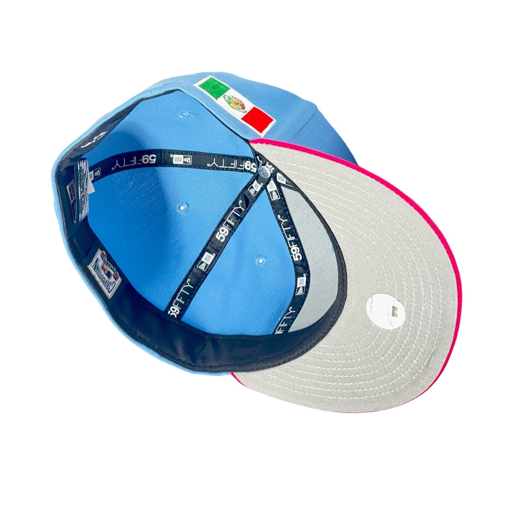 New Era Los Angeles Dodgers Mexican Flag Baby Blue/Hot Pink 59FIFTY Fitted Hat