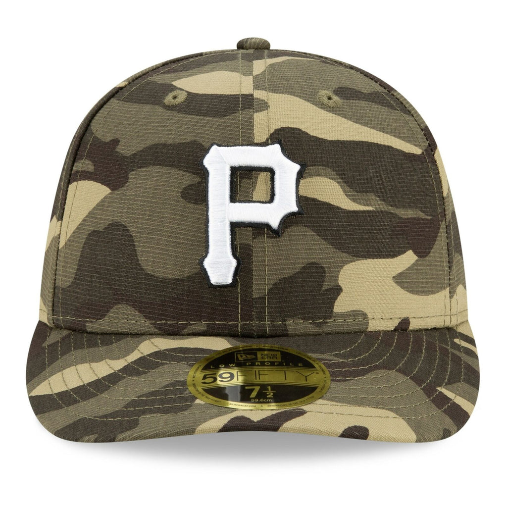 New Era Pittsburgh Pirates 2021 Camo Armed Forces Day On-Field Low Profile 59FIFTY Fitted Hat