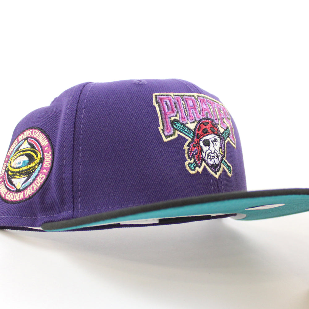 New Era Pittsburgh Pirates Three Rivers Stadium Purple/Black Aqua UV 59FIFTY Fitted Hat