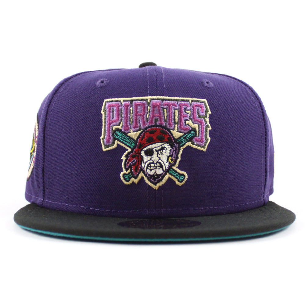 New Era Pittsburgh Pirates Three Rivers Stadium Purple/Black Aqua UV 59FIFTY Fitted Hat