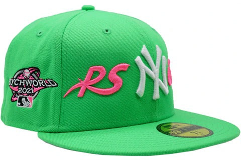 New Era New York Yankees Lime Green/Pink Psychworld 59FIFTY Fitted Hat