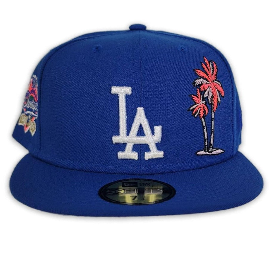 New Era Los Angeles Dodgers Royal Blue/Pink Palm Tree 100th Anniversary 59FIFTY Fitted Hat